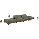  Meridian Turin 160" Green Fabric Upholstered 4 pc Modular Sofa IMAGE 7