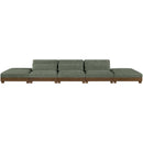  Meridian Turin 200" Green Fabric Upholstered 5 pc Modular Sofa IMAGE 3