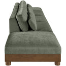  Meridian Turin 200" Green Fabric Upholstered 5 pc Modular Sofa IMAGE 4