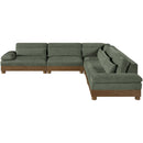  Meridian Turin 127.75" Green Fabric Upholstered 5 pc Modular Sectional IMAGE 2