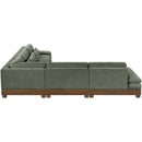  Meridian Turin 127.75" Green Fabric Upholstered 5 pc Modular Sectional IMAGE 5