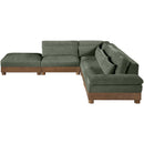  Meridian Turin 127.75" Green Fabric Upholstered 5 pc Modular Sectional IMAGE 2