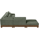  Meridian Turin 127.75" Green Fabric Upholstered 5 pc Modular Sectional IMAGE 5