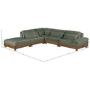  Meridian Turin 127.75" Green Fabric Upholstered 5 pc Modular Sectional IMAGE 6