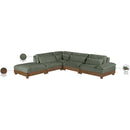  Meridian Turin 127.75" Green Fabric Upholstered 5 pc Modular Sectional IMAGE 7