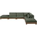  Meridian Turin 160" Green Fabric Upholstered 6 pc Modular Sectional IMAGE 2