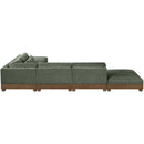  Meridian Turin 160" Green Fabric Upholstered 6 pc Modular Sectional IMAGE 5