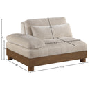  Meridian Turin Taupe Fabric Upholstered Modular Left Arm Chair IMAGE 6