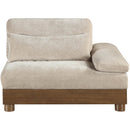  Meridian Turin Taupe Fabric Upholstered Modular Right Arm Chair IMAGE 2