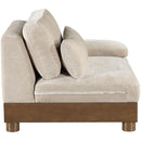  Meridian Turin Taupe Fabric Upholstered Modular Right Arm Chair IMAGE 4