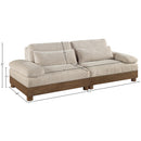  Meridian Turin 95.5" Taupe Fabric Upholstered 2 pc Modular Loveseat IMAGE 6