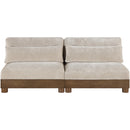  Meridian Turin 80" Taupe Fabric Upholstered 2 pc Modular Loveseat IMAGE 2