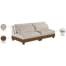  Meridian Turin 80" Taupe Fabric Upholstered 2 pc Modular Loveseat IMAGE 7