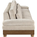  Meridian Turin 135.5" Taupe Fabric Upholstered 3 pc Modular Sofa IMAGE 3