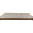  Meridian Turin 135.5" Taupe Fabric Upholstered 3 pc Modular Sofa IMAGE 4