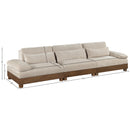  Meridian Turin 135.5" Taupe Fabric Upholstered 3 pc Modular Sofa IMAGE 6