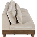  Meridian Turin 120" Taupe Fabric Upholstered 3 pc Modular Sofa IMAGE 3