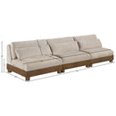  Meridian Turin 120" Taupe Fabric Upholstered 3 pc Modular Sofa IMAGE 6