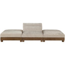  Meridian Turin 120" Taupe Fabric Upholstered 3 pc Modular Sofa IMAGE 3