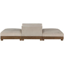  Meridian Turin 120" Taupe Fabric Upholstered 3 pc Modular Sofa IMAGE 4