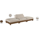  Meridian Turin 120" Taupe Fabric Upholstered 3 pc Modular Sofa IMAGE 7