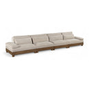  Meridian Turin 175.5" Taupe Fabric Upholstered 4 pc Modular Sofa IMAGE 1