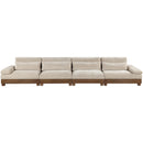  Meridian Turin 175.5" Taupe Fabric Upholstered 4 pc Modular Sofa IMAGE 2