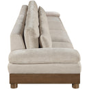  Meridian Turin 175.5" Taupe Fabric Upholstered 4 pc Modular Sofa IMAGE 3