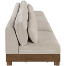  Meridian Turin 160" Taupe Fabric Upholstered 4 pc Modular Sofa IMAGE 4