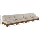  Meridian Turin 160" Taupe Fabric Upholstered 4 pc Modular Sofa IMAGE 6