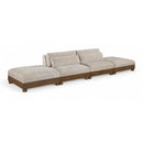  Meridian Turin 160" Taupe Fabric Upholstered 4 pc Modular Sofa IMAGE 1