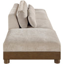  Meridian Turin 160" Taupe Fabric Upholstered 4 pc Modular Sofa IMAGE 4