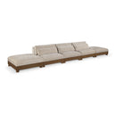  Meridian Turin 200" Taupe Fabric Upholstered 5 pc Modular Sofa IMAGE 1