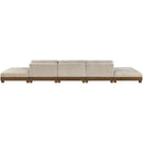  Meridian Turin 200" Taupe Fabric Upholstered 5 pc Modular Sofa IMAGE 5