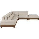  Meridian Turin 120" Taupe Fabric Upholstered 5 pc Modular Sectional IMAGE 3