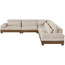  Meridian Turin 127.75" Taupe Fabric Upholstered 5 pc Modular Sectional IMAGE 2