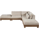  Meridian Turin 120" Taupe Fabric Upholstered 5 pc Modular Sectional IMAGE 3