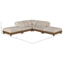  Meridian Turin 120" Taupe Fabric Upholstered 5 pc Modular Sectional IMAGE 6