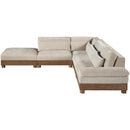  Meridian Turin 127.75" Taupe Fabric Upholstered 5 pc Modular Sectional IMAGE 3
