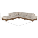  Meridian Turin 127.75" Taupe Fabric Upholstered 5 pc Modular Sectional IMAGE 6