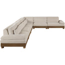  Meridian Turin 167.75" Taupe Fabric Upholstered 6 pc Modular Sectional IMAGE 3