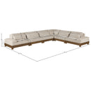 Meridian Turin 167.75" Taupe Fabric Upholstered 6 pc Modular Sectional IMAGE 6