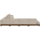  Meridian Turin 167.75" Taupe Fabric Upholstered 7 pc Modular Sectional IMAGE 4