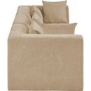  Meridian Stellar 114" Beige Chenille Fabric Upholstered 3 pc Modular Sofa IMAGE 4