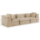  Meridian Stellar 114" Beige Chenille Fabric Upholstered 3 pc Modular Sofa IMAGE 8