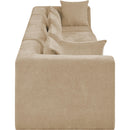  Meridian Stellar 152" Beige Chenille Fabric Upholstered 4 pc Modular Sofa IMAGE 4