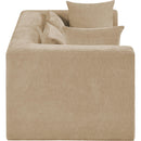  Meridian Stellar 76" Beige Chenille Fabric Upholstered 2 pc Modular Loveseat IMAGE 4