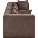  Meridian Stellar 114" Brown Chenille Fabric Upholstered 3 pc Modular Sofa IMAGE 4