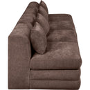  Meridian Stellar 152" Brown Chenille Fabric Upholstered 4 pc Modular Sofa IMAGE 4