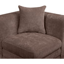  Meridian Stellar 76" Brown Chenille Fabric Upholstered 2 pc Modular Loveseat IMAGE 5